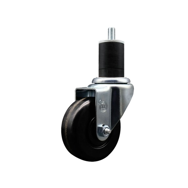 Service Caster 3.5'' SS Phenolic Wheel Swivel 1-3/4'' Expanding Stem Caster SCC-SSEX20S3514-PHS-134 - main